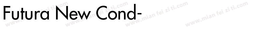 Futura New Cond字体转换